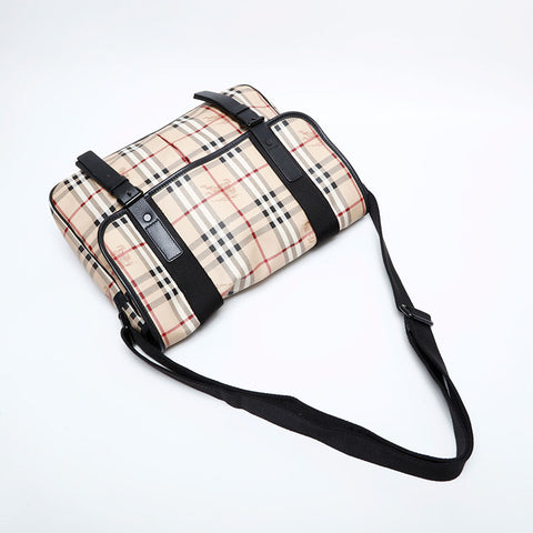 バーバリー BURBERRY ノバチェック PVC ショルダーバッグ ベージュ WS22143