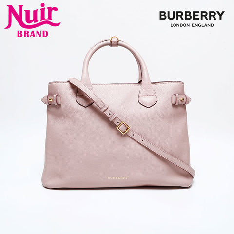 BURBERRY 2way leather Handbag pink WS22146