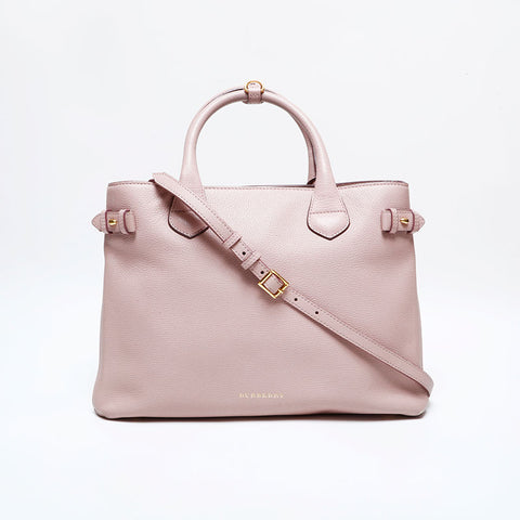 BURBERRY 2way leather Handbag pink WS22146