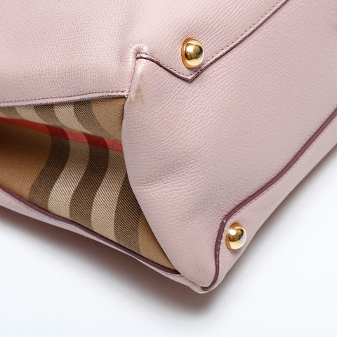 BURBERRY 2way leather Handbag pink WS22146
