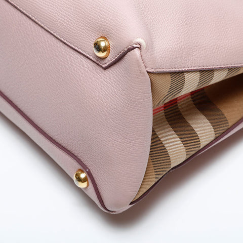 BURBERRY 2way leather Handbag pink WS22146