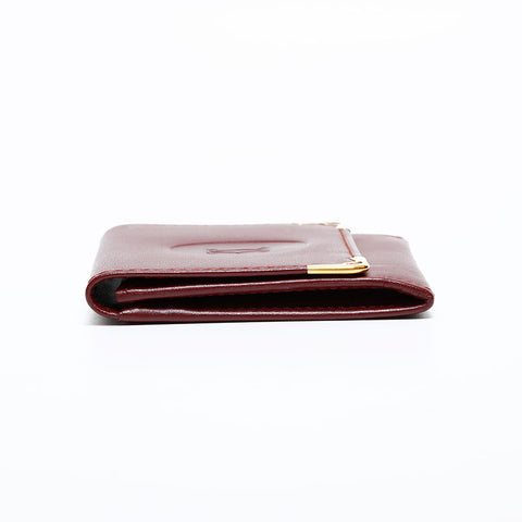 CARTIER Leather Must Do Coin case Red WS22149