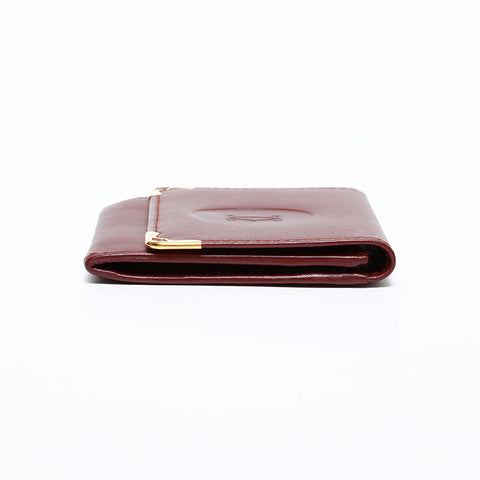 CARTIER Leather Must Do Coin case Red WS22149