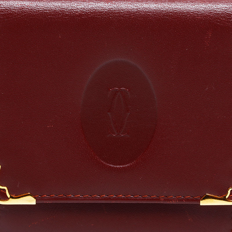 CARTIER Leather Must Do Coin case Red WS22149 – NUIR VINTAGE