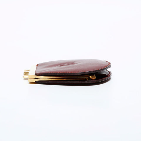 CARTIER Leather Must Do Coin case Red WS22150