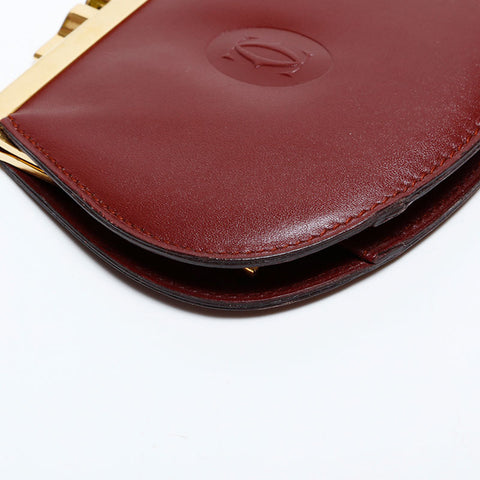 CARTIER Leather Must Do Coin case Red WS22150