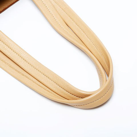 PRADA Leather Vitello Dyno Tote Bag beige WS22151