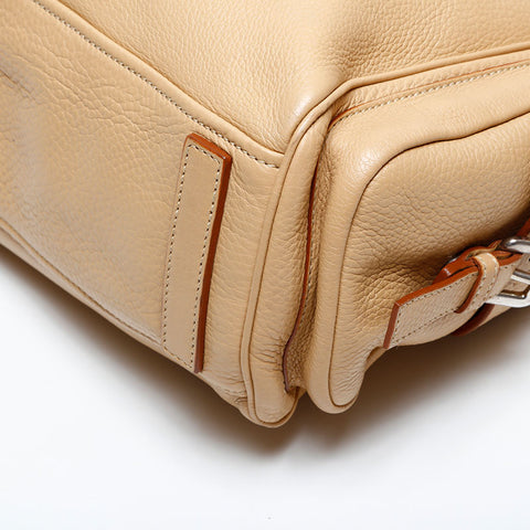 PRADA Leather Vitello Dyno Tote Bag beige WS22151