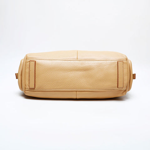 PRADA Leather Vitello Dyno Tote Bag beige WS22151