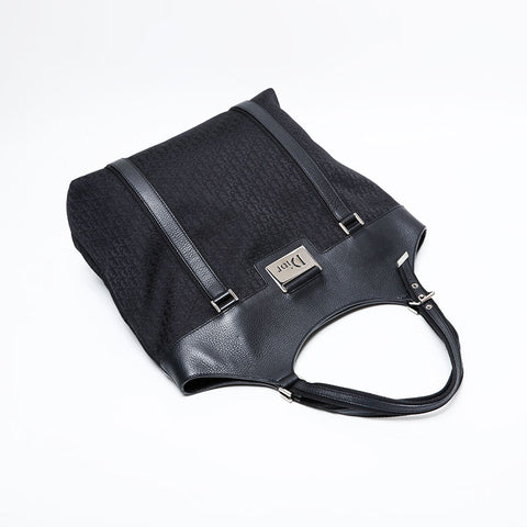 Christian Dior Street Chic Trotter Canvas Tote Bag black WS22152