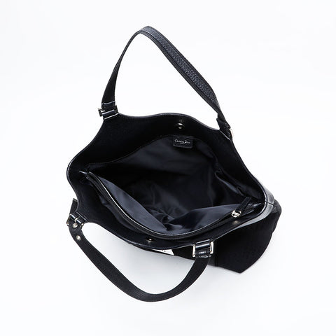 Christian Dior Street Chic Trotter Canvas Tote Bag black WS22152