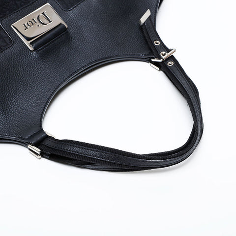 Christian Dior Street Chic Trotter Canvas Tote Bag black WS22152