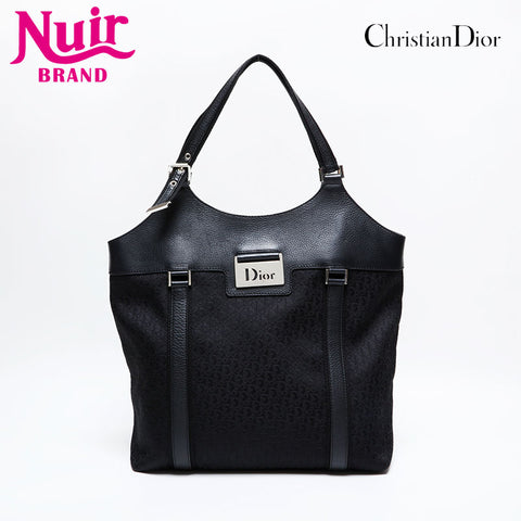 Christian Dior Street Chic Trotter Canvas Tote Bag black WS22152