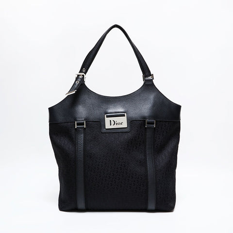 Christian Dior Street Chic Trotter Canvas Tote Bag black WS22152