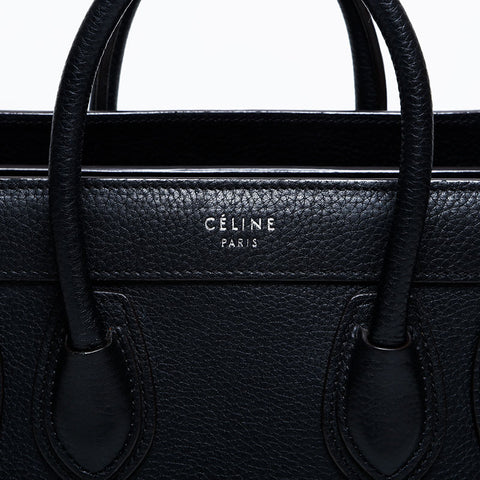セリーヌ CELINE ナノ 2way レザー ラゲージ ハンドバッグ ブラック WS22153