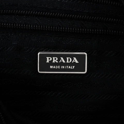 PRADA Nylon triangle logo Shoulder Bag black WS22154