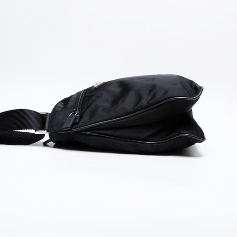 PRADA Nylon triangle logo Shoulder Bag black WS22154
