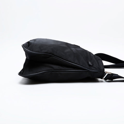 PRADA Nylon triangle logo Shoulder Bag black WS22154