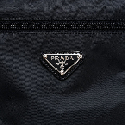 PRADA Nylon triangle logo Shoulder Bag black WS22154