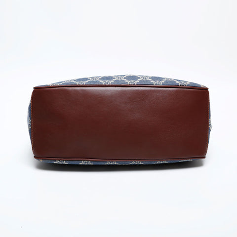 CELINE Denim Macadam Boogie Handbag Navy WS22158