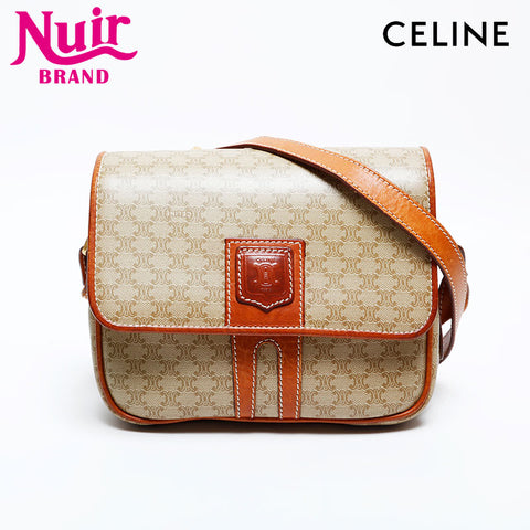 CELINE Macadam PVC Shoulder Bag beige WS22159