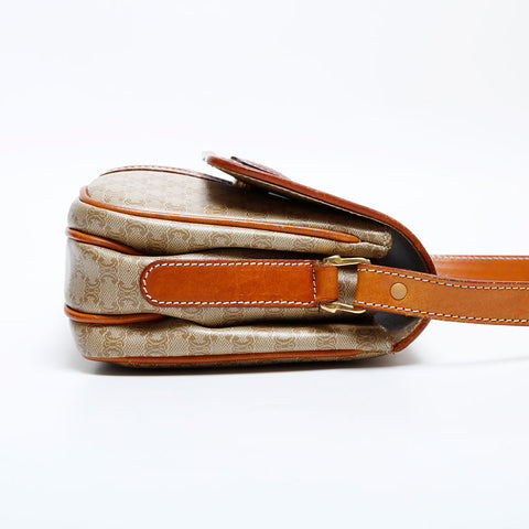 CELINE Macadam PVC Shoulder Bag beige WS22159