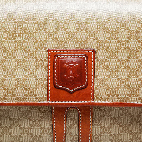 CELINE Macadam PVC Shoulder Bag beige WS22159