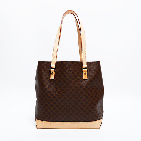 CELINE Macadam PVC Tote Bag Brown WS22160