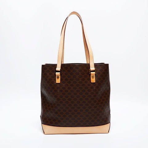 CELINE Macadam PVC Tote Bag Brown WS22160