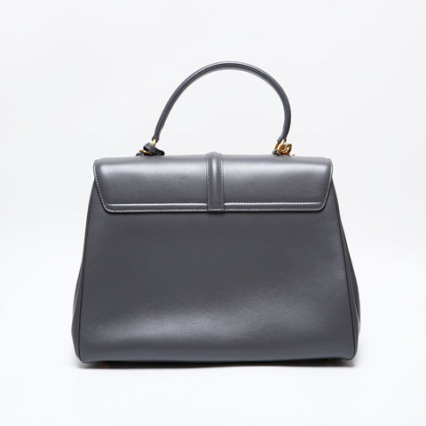 セリーヌ CELINE 2way レザー 16 セーズ ミディアム ハンドバッグ グレー WS22161