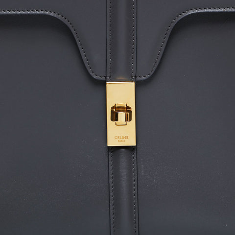セリーヌ CELINE 2way レザー 16 セーズ ミディアム ハンドバッグ グレー WS22161