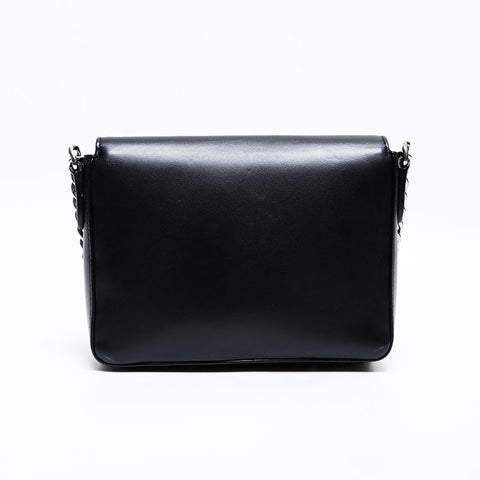 PRADA Leather Chain Shoulder Bag black WS22162