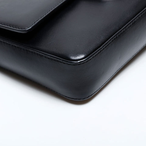 PRADA Leather Chain Shoulder Bag black WS22162