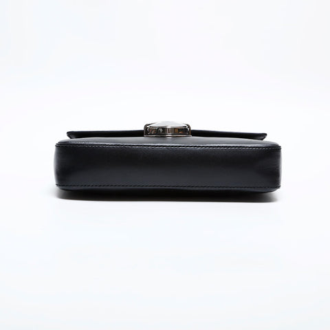 PRADA Leather Chain Shoulder Bag black WS22162