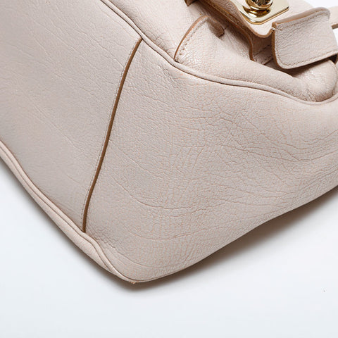 セリーヌ CELINE レザー ハンドバッグ ベージュ WS22163