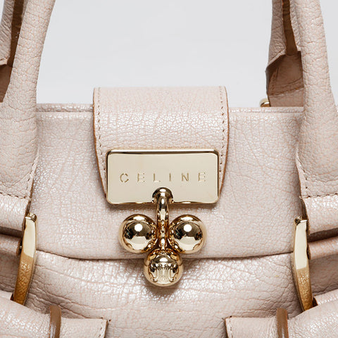 セリーヌ CELINE レザー ハンドバッグ ベージュ WS22163