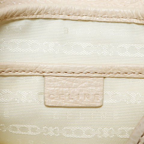 CELINE Macadam canvas leather white Shoulder Bag blue WS22166