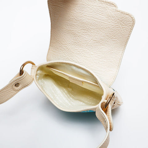CELINE Macadam canvas leather white Shoulder Bag blue WS22166