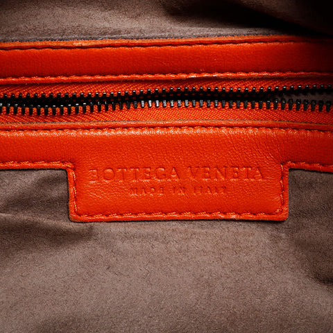 BOTTEGAVENETA INTRECCIATO Leather Hobo Handbag Orange WS22167