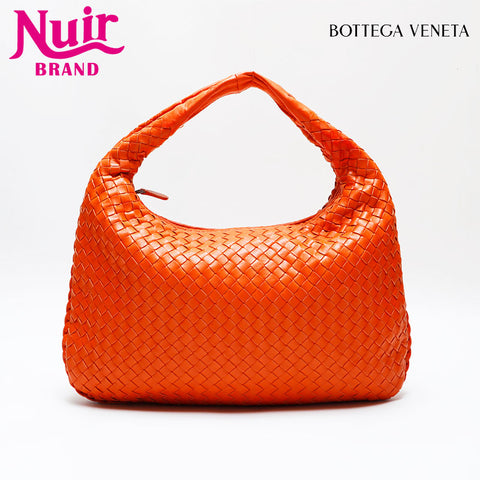BOTTEGAVENETA INTRECCIATO Leather Hobo Handbag Orange WS22167
