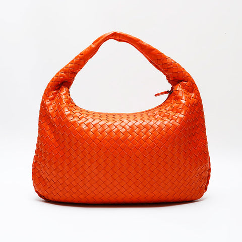 BOTTEGAVENETA INTRECCIATO Leather Hobo Handbag Orange WS22167