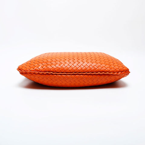 BOTTEGAVENETA INTRECCIATO Leather Hobo Handbag Orange WS22167