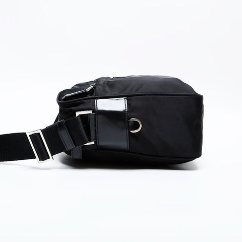 PRADA Nylon Triangle Logo Shoulder Bag black WS22168