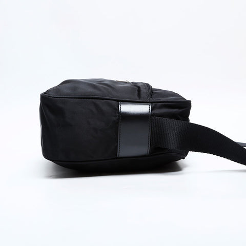 PRADA Nylon Triangle Logo Shoulder Bag black WS22168