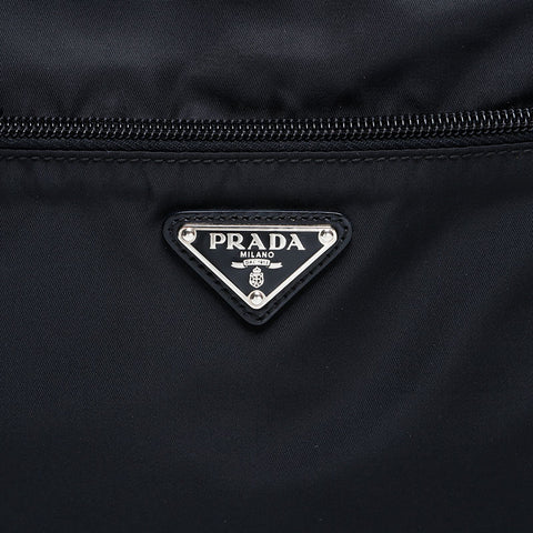 PRADA Nylon Triangle Logo Shoulder Bag black WS22168