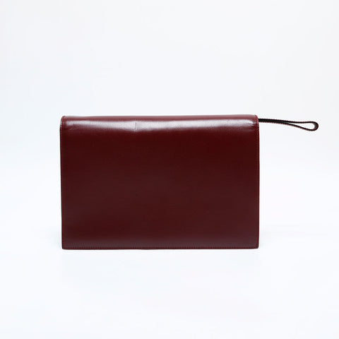 カルティエ CARTIER レザー ハンドバッグ ブラウン WS22169