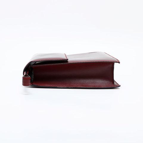 カルティエ CARTIER レザー ハンドバッグ ブラウン WS22169