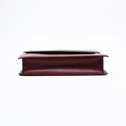 カルティエ CARTIER レザー ハンドバッグ ブラウン WS22169