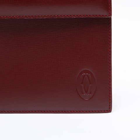 カルティエ CARTIER レザー ハンドバッグ ブラウン WS22169
