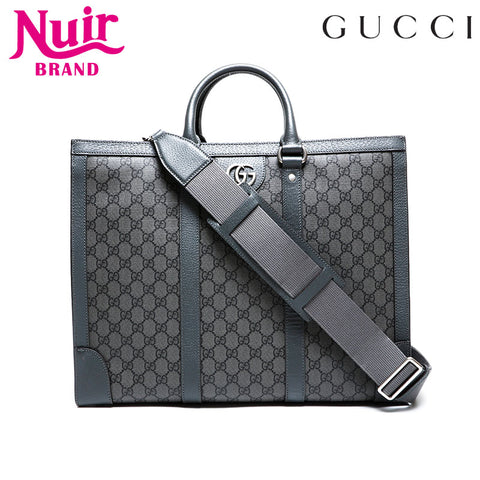 GUCCI Ophidia PVC GG Supreme Large Tote Handbag gray WS22170